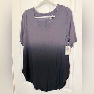 NWT- Torrid super soft dip-dyed tunic, size 1X, black/grey